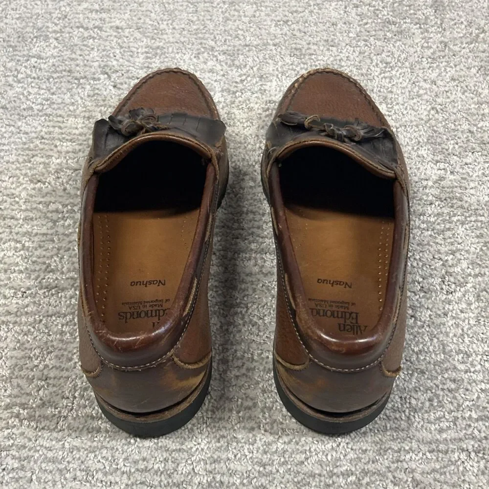 Allen Edmonds Nashua Tassel Loafers Shoes Mens 8 D Brown Leather USA